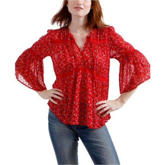Lucky Brank Peasant Blouse - Picture 1 of 6